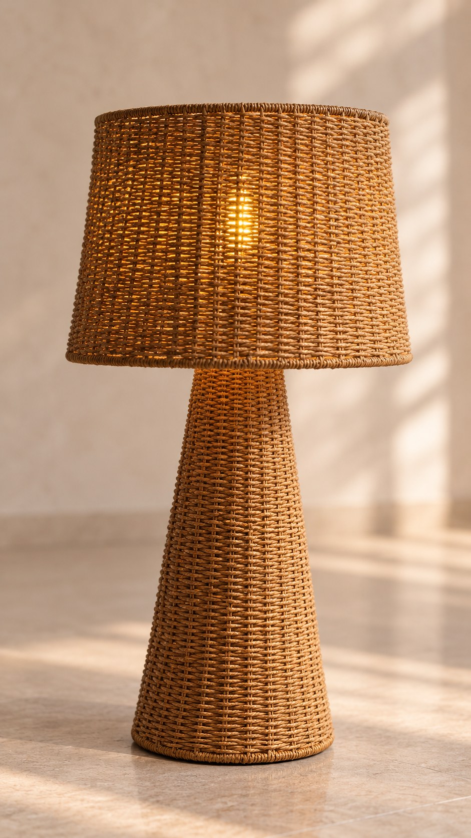 Luminária Fibra Natural – detalhe
