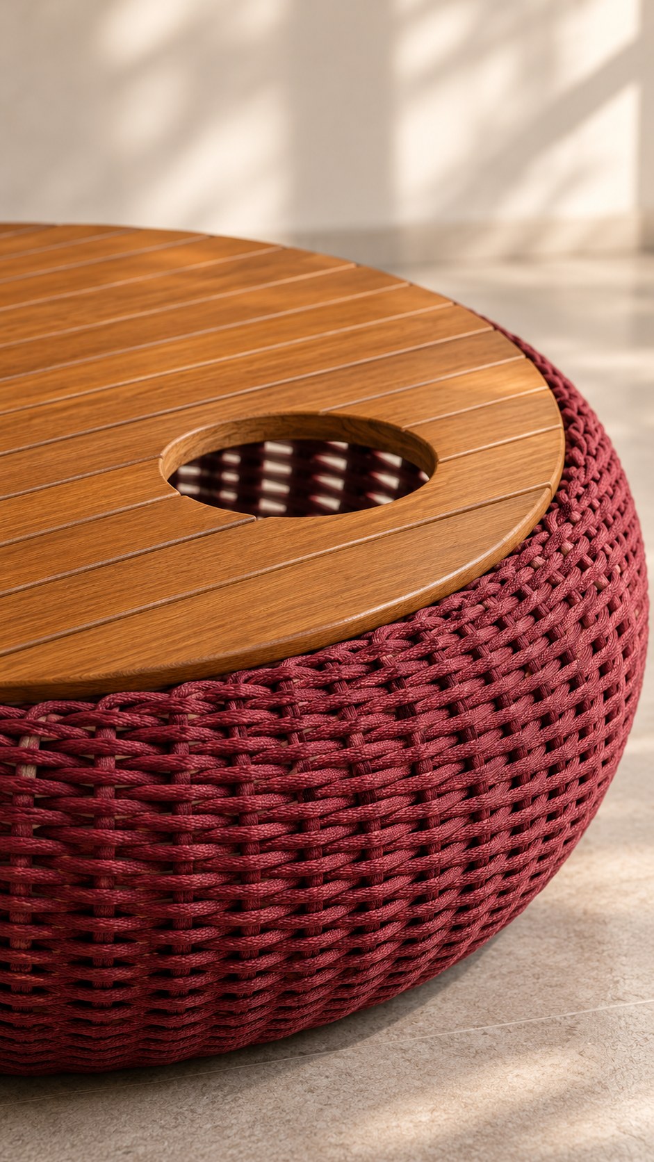 Mesa de Centro Acessório com Champanheira – detalhe